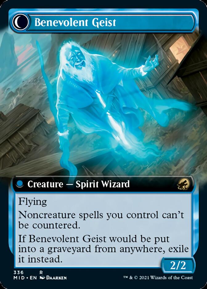 Malevolent Hermit // Benevolent Geist (Extended Art) [Innistrad: Midnight Hunt] | Mega City Incorporated