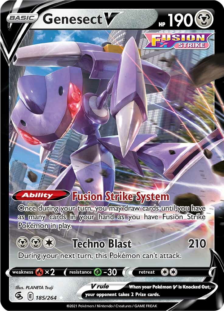 Genesect V (185/264) [Sword & Shield: Fusion Strike] | Mega City Incorporated