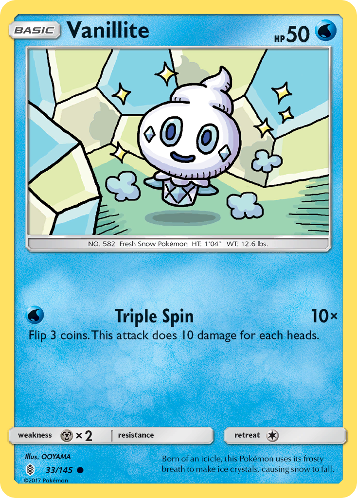 Vanillite (33/145) [Sun & Moon: Guardians Rising] | Mega City Incorporated