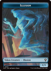 Spirit (0006) // Illusion Double-Sided Token [Secrets of Strixhaven Commander Tokens] | Mega City Incorporated