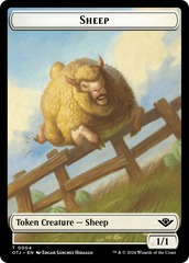 Treasure // Sheep Double-Sided Token [Outlaws of Thunder Junction Tokens] | Mega City Incorporated