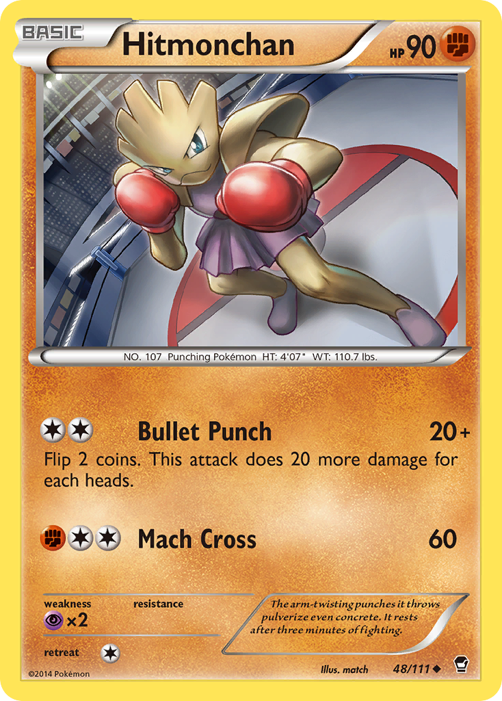 Hitmonchan (48/111) [XY: Furious Fists] | Mega City Incorporated