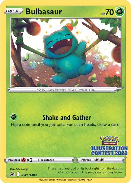 Bulbasaur (SWSH303) (Illustration Contest 2022) [Sword & Shield: Black Star Promos] | Mega City Incorporated