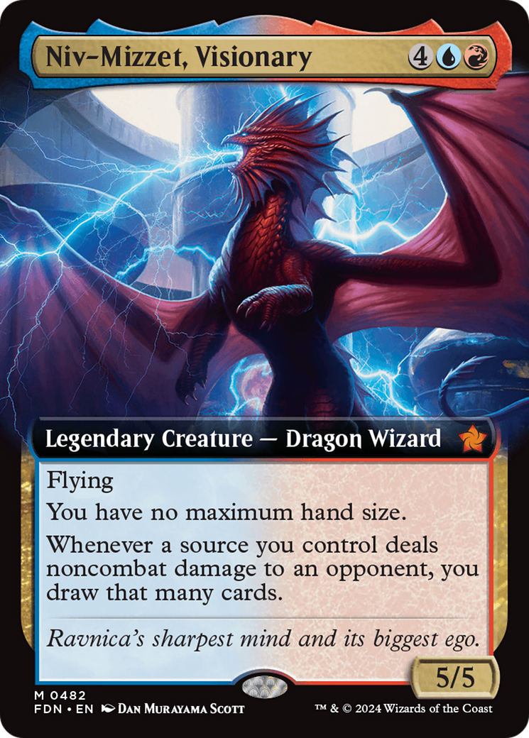 Niv-Mizzet, Visionary (Extended Art) [Foundations] | Mega City Incorporated