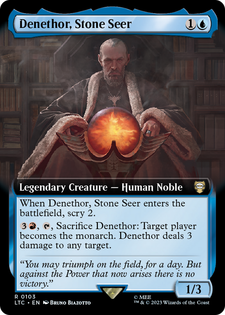 Denethor, Stone Seer (Extended Art) [The Lord of the Rings: Tales of Middle-Earth Commander] | Mega City Incorporated