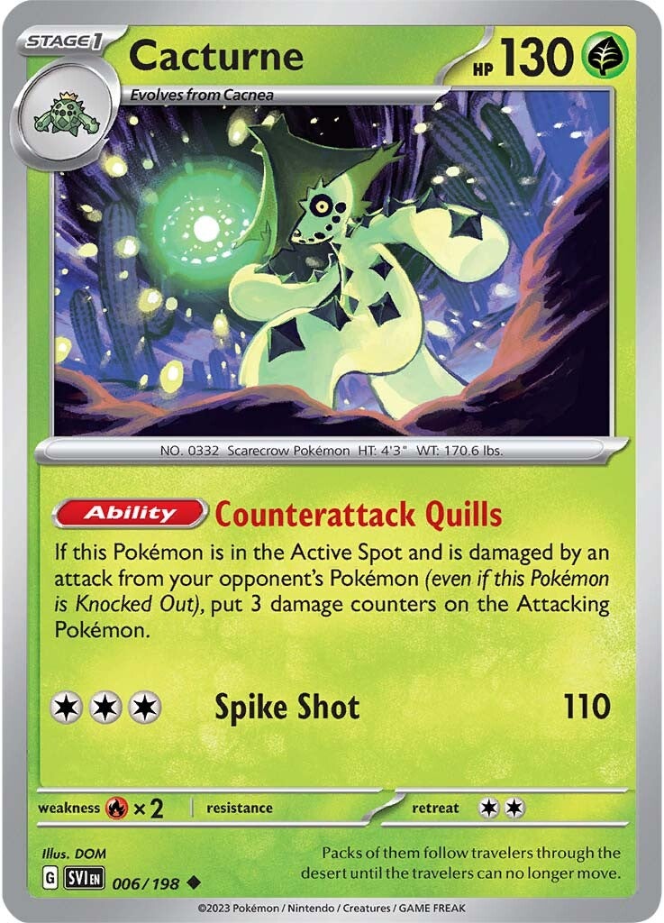 Cacturne (006/198) [Scarlet & Violet: Base Set] | Mega City Incorporated