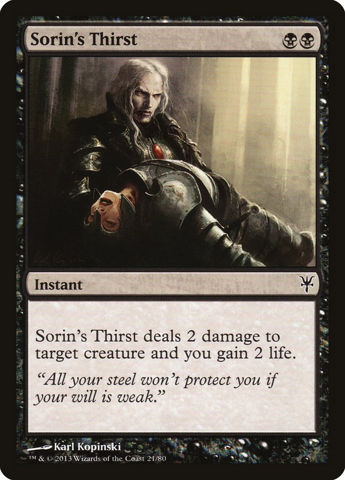 Sorin's Thirst [Duel Decks: Sorin vs. Tibalt] | Mega City Incorporated