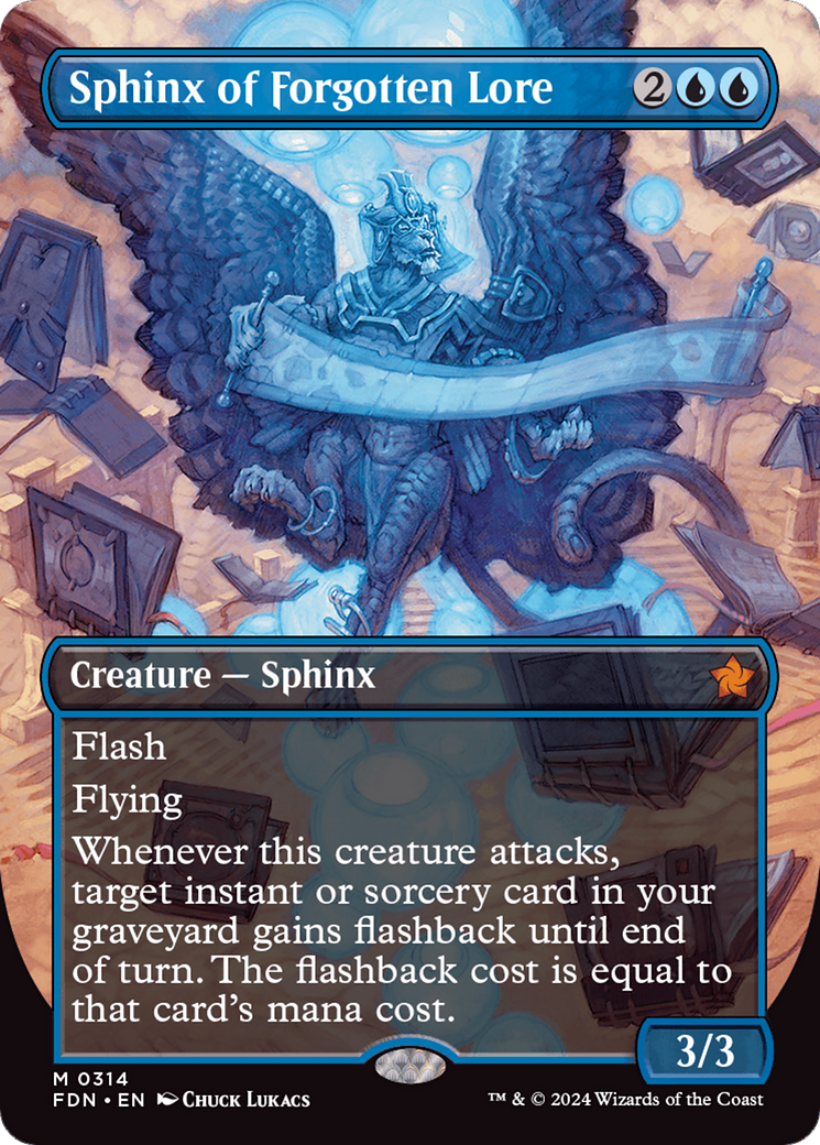 Sphinx of Forgotten Lore (Borderless) [Foundations] | Mega City Incorporated