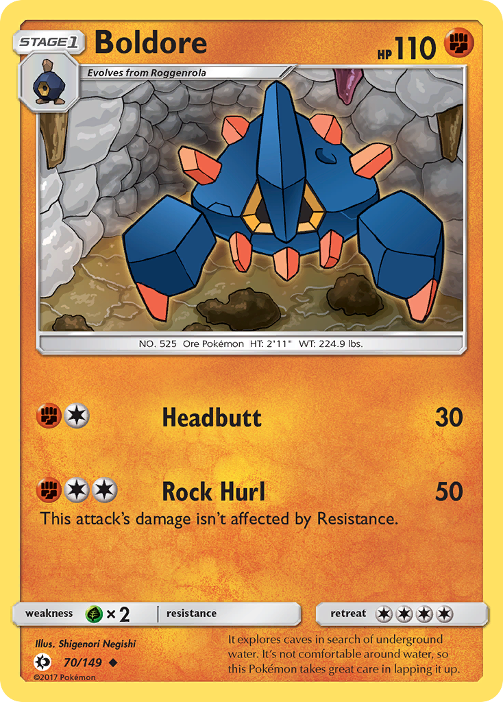 Boldore (70/149) [Sun & Moon: Base Set] | Mega City Incorporated