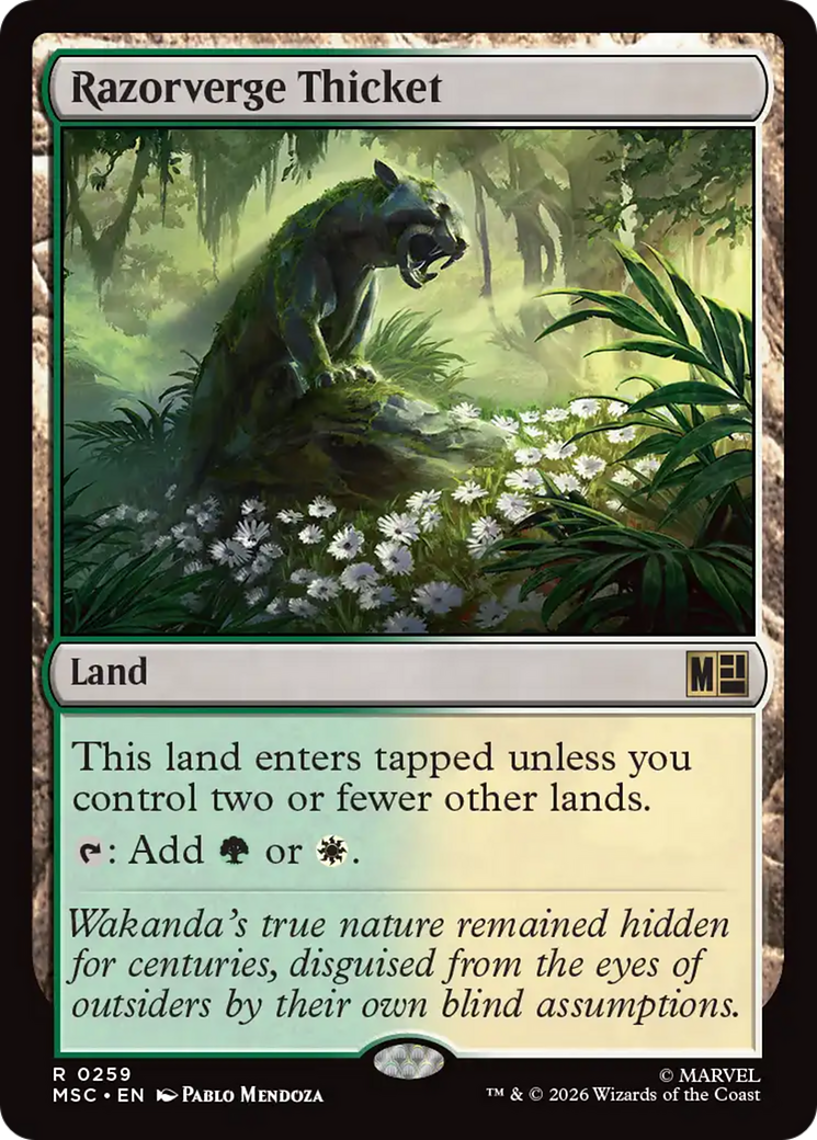 Razorverge Thicket (Surge Foil) [Marvel Super Heroes Commander] | Mega City Incorporated