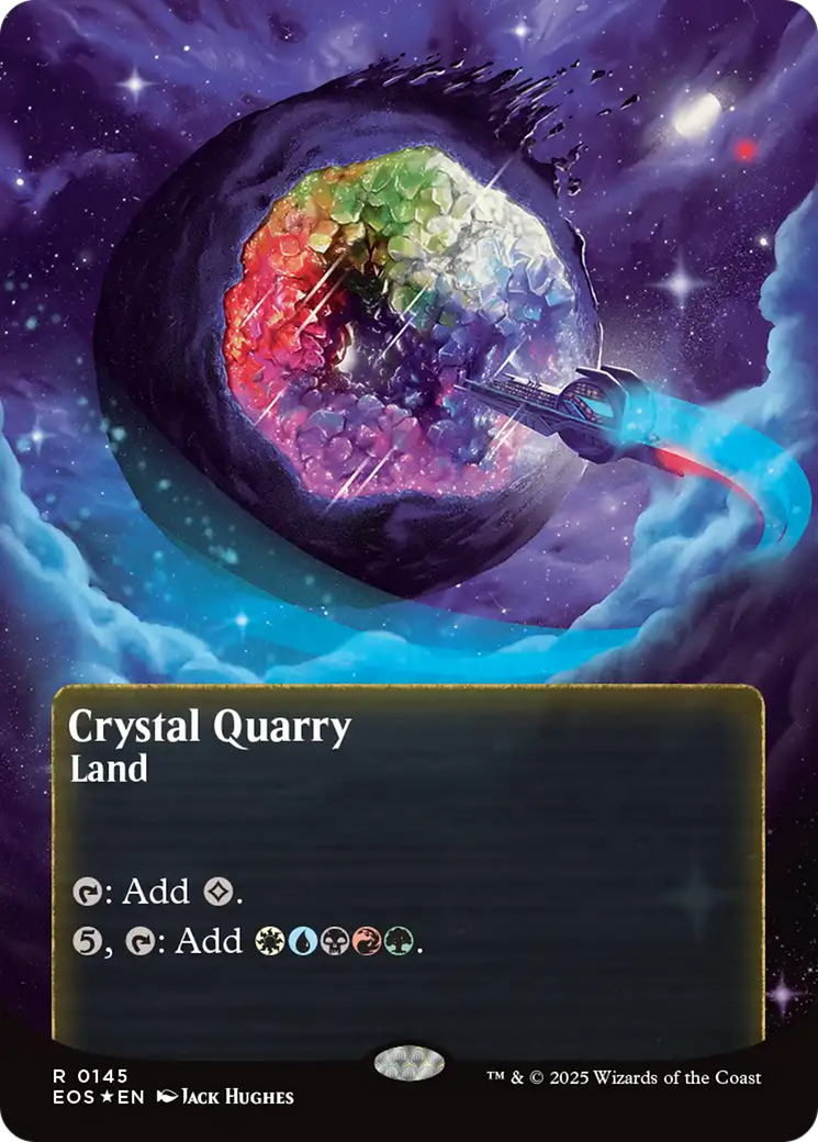Crystal Quarry (0145) (Borderless) (Galaxy Foil) [Edge of Eternities: Stellar Sights] | Mega City Incorporated