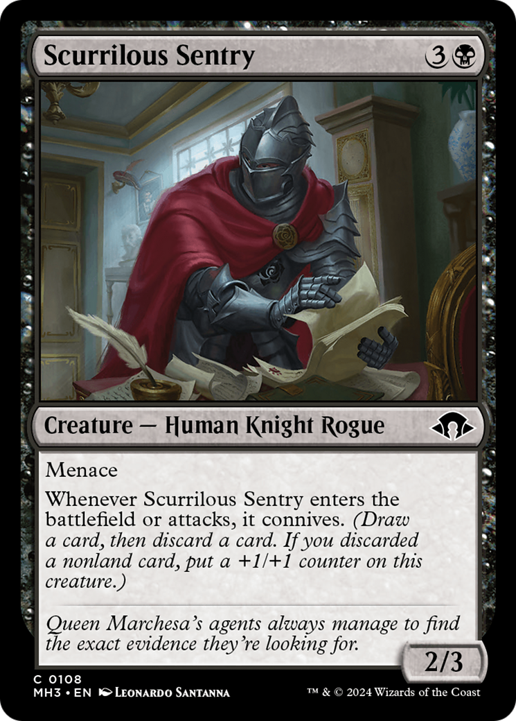 Scurrilous Sentry [Modern Horizons 3] | Mega City Incorporated