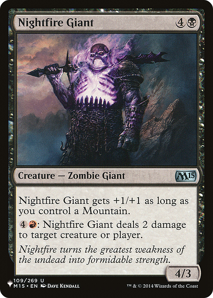 Nightfire Giant [The List] | Mega City Incorporated