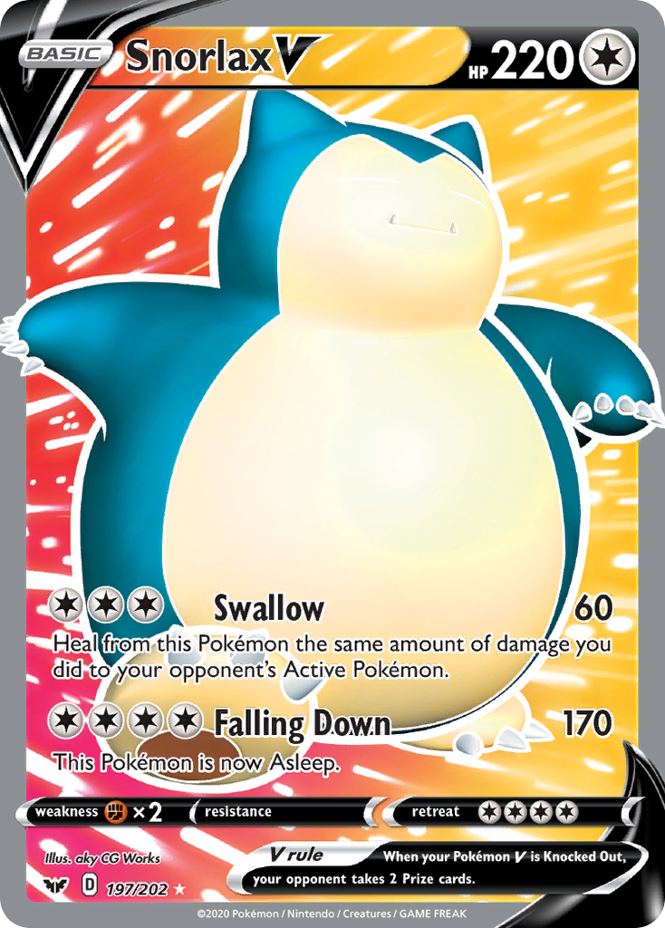 Snorlax V (197/202) [Sword & Shield: Base Set] | Mega City Incorporated