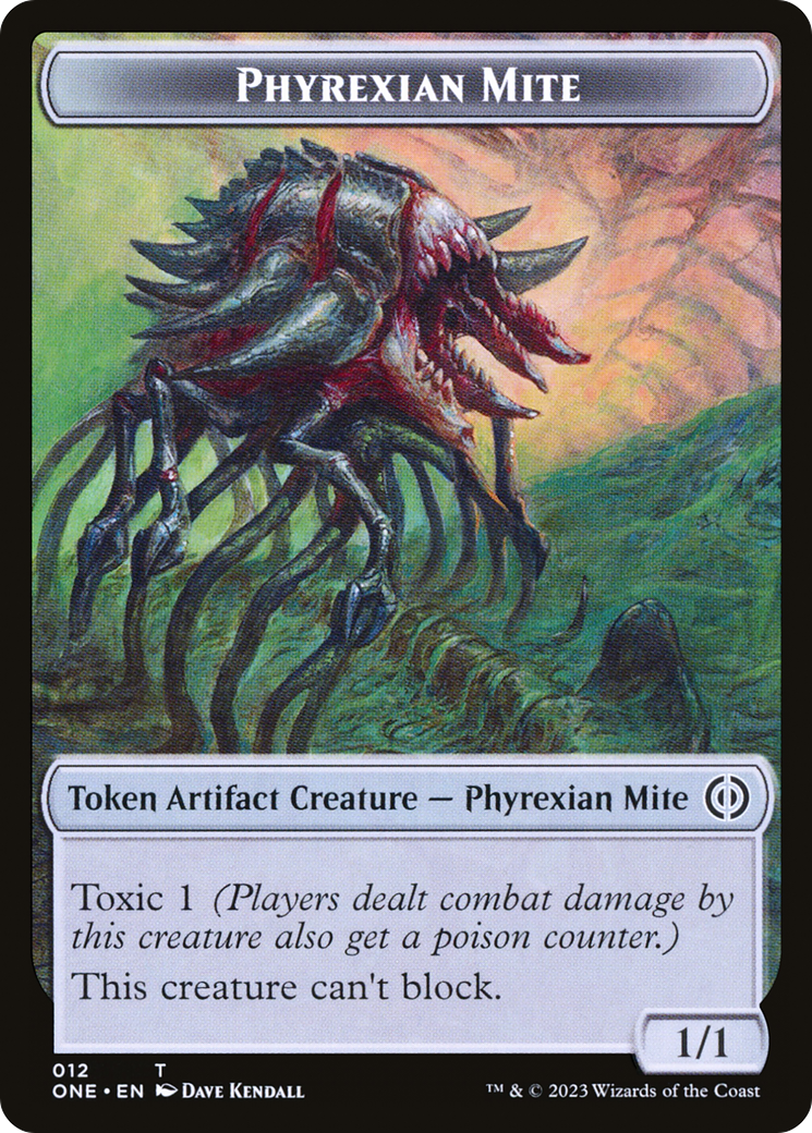 Phyrexian Mite (012) // Drone Double-Sided Token [Phyrexia: All Will Be One Tokens] | Mega City Incorporated