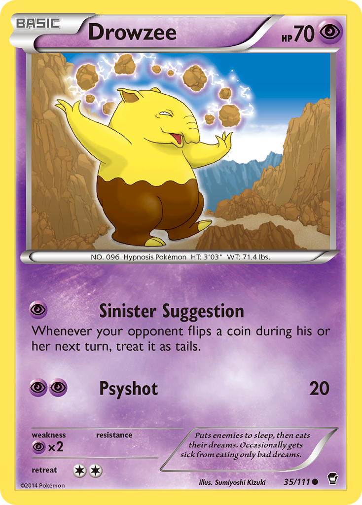 Drowzee (35/111) [XY: Furious Fists] | Mega City Incorporated