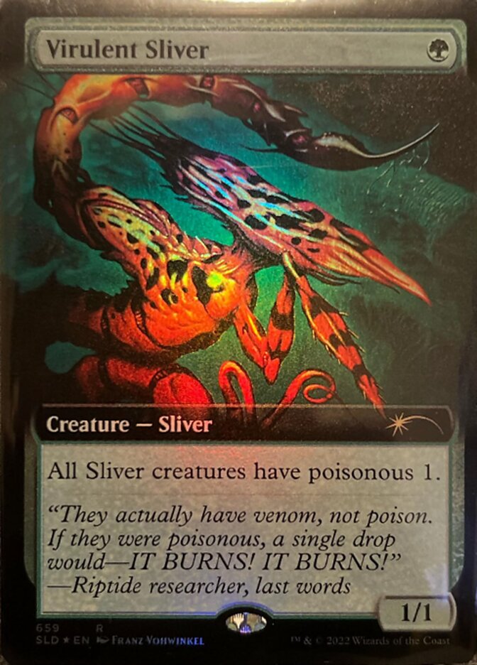 Virulent Sliver (Extended Art) [Secret Lair Drop Promos] | Mega City Incorporated