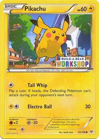 Pikachu (20/108) (Build A Bear Workshop Exclusive) [Miscellaneous Cards] | Mega City Incorporated