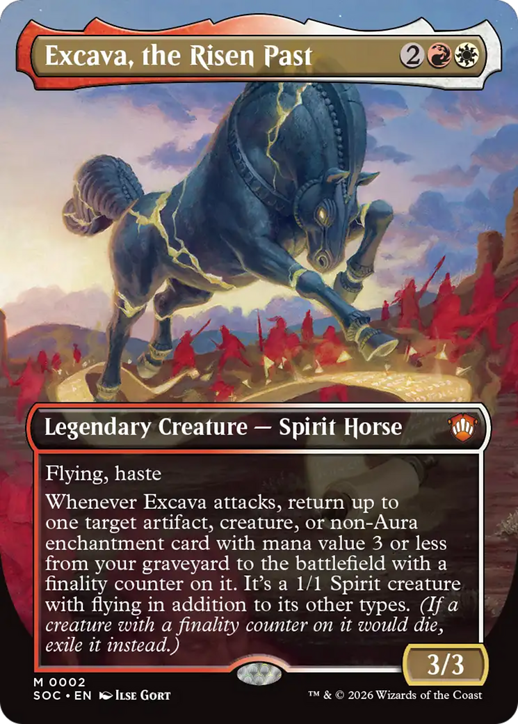 Excava, the Risen Past (Borderless) [Secrets of Strixhaven Commander] | Mega City Incorporated