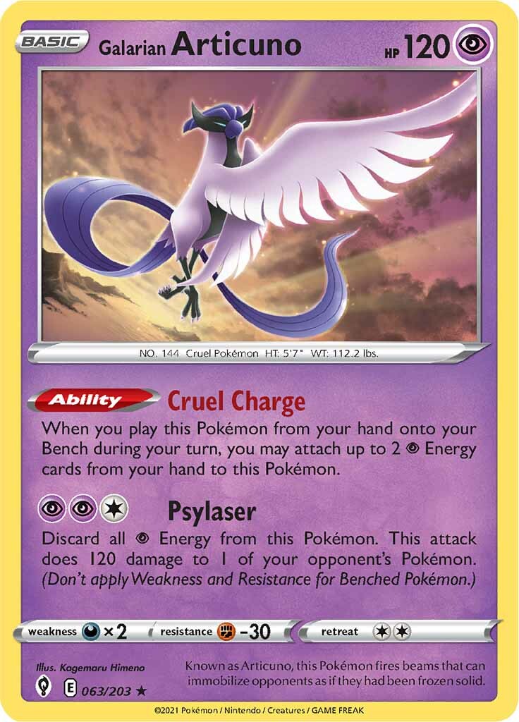 Galarian Articuno (063/203) (Theme Deck Exclusive) [Sword & Shield: Evolving Skies] | Mega City Incorporated