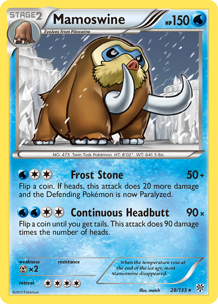 Mamoswine (28/135) [Black & White: Plasma Storm] | Mega City Incorporated