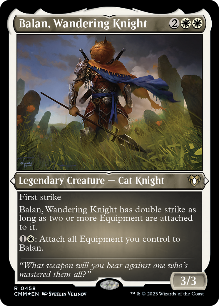 Balan, Wandering Knight (Foil Etched) [Commander Masters] | Mega City Incorporated