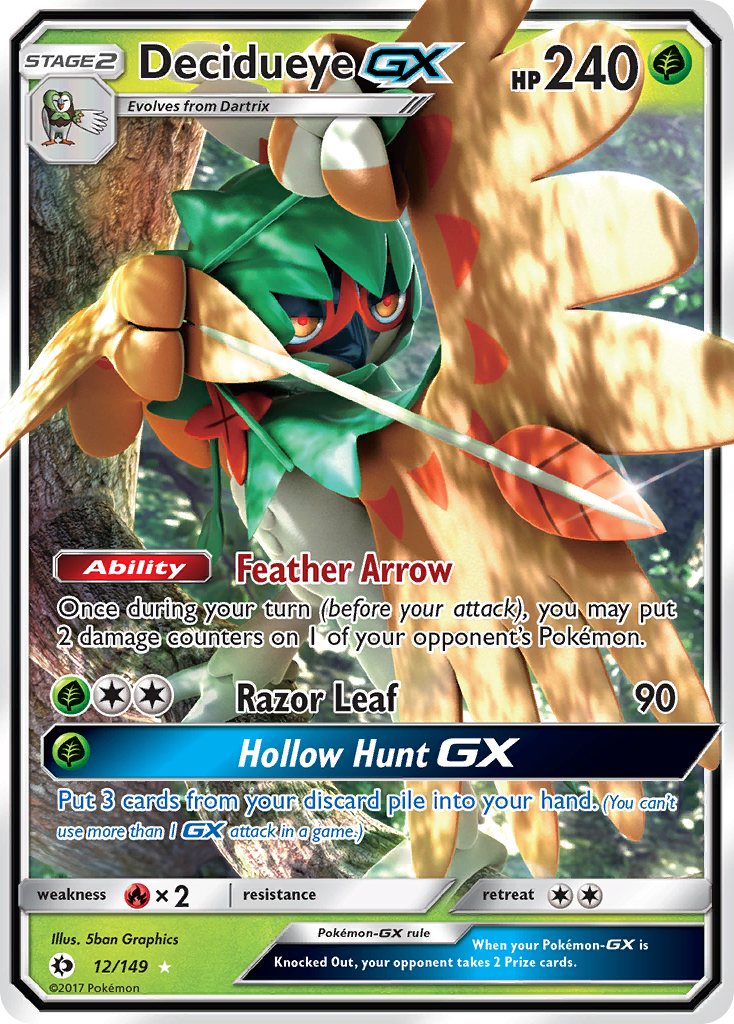 Decidueye GX (12/149) [Sun & Moon: Base Set] | Mega City Incorporated