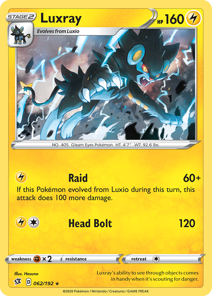 Luxray (062/192) [Sword & Shield: Rebel Clash] | Mega City Incorporated