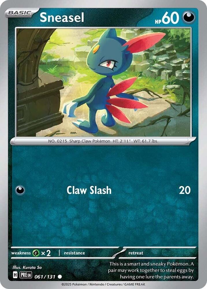 Sneasel (061/131) [Scarlet & Violet: Prismatic Evolutions] | Mega City Incorporated