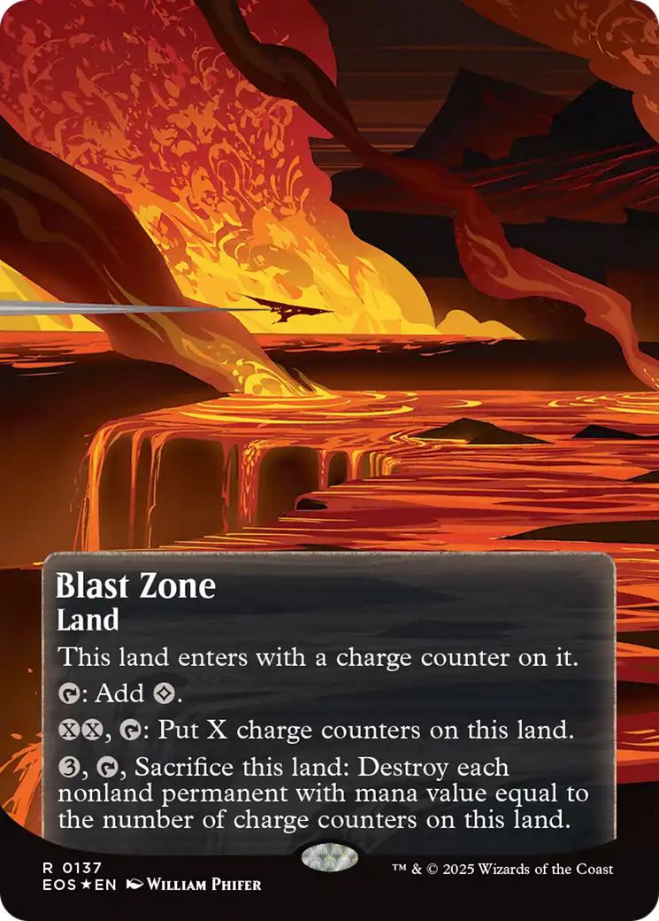 Blast Zone (0137) (Borderless) (Galaxy Foil) [Edge of Eternities: Stellar Sights] | Mega City Incorporated