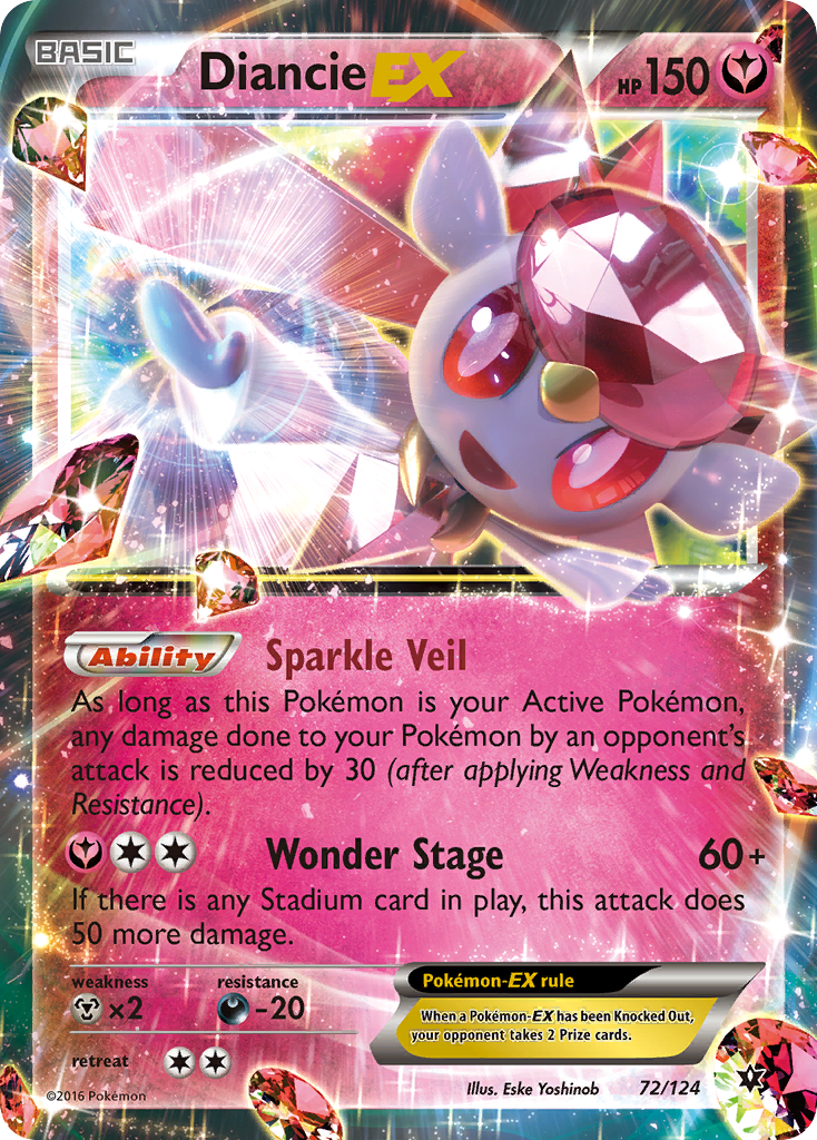 Diancie EX (72/124) [XY: Fates Collide] | Mega City Incorporated