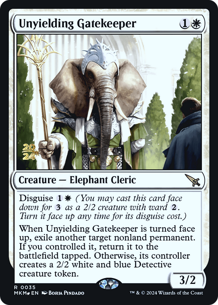 Unyielding Gatekeeper [Murders at Karlov Manor Prerelease Promos] | Mega City Incorporated