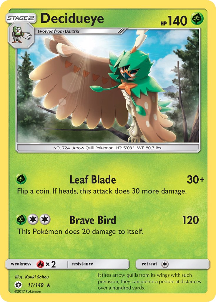 Decidueye (11/149) (Theme Deck Exclusive) [Sun & Moon: Base Set] | Mega City Incorporated