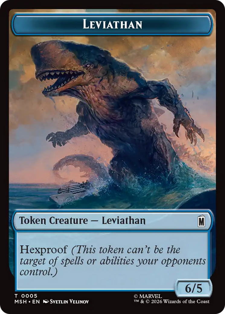 Leviathan // Food Double-Sided Token [Marvel Super Heroes Tokens] | Mega City Incorporated