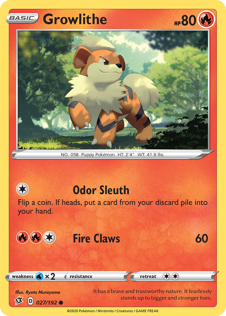 Growlithe (027/192) [Sword & Shield: Rebel Clash] | Mega City Incorporated