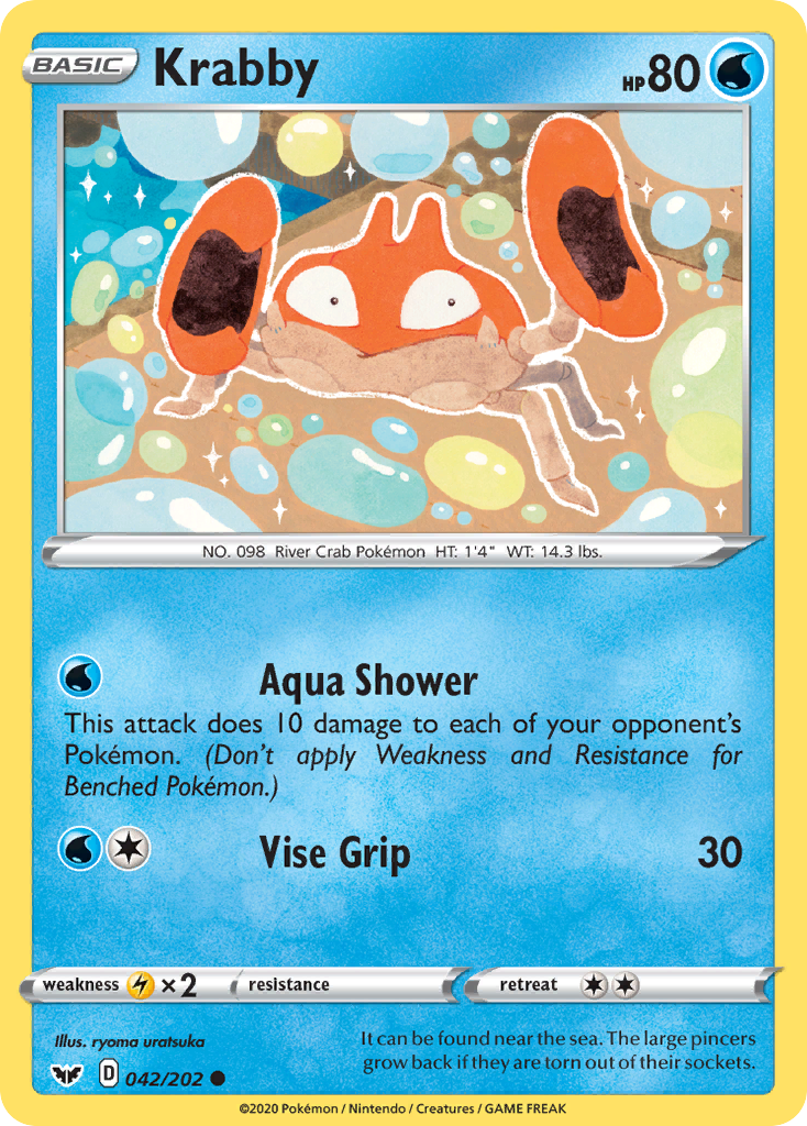 Krabby (042/202) [Sword & Shield: Base Set] | Mega City Incorporated