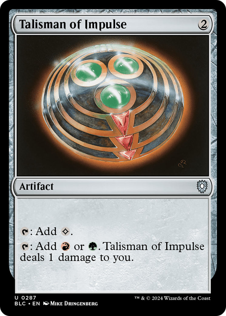 Talisman of Impulse [Bloomburrow Commander] | Mega City Incorporated