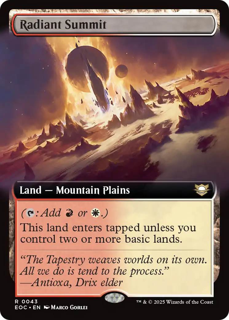 Radiant Summit (Extended Art) [Edge of Eternities Commander] | Mega City Incorporated