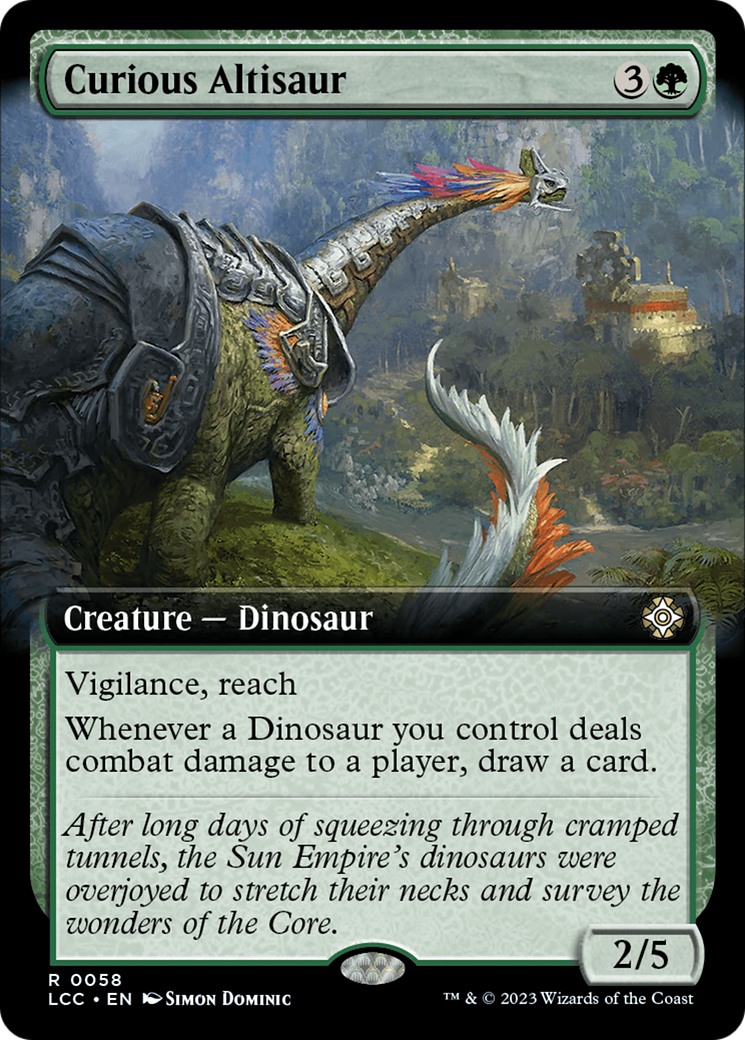 Curious Altisaur (Extended Art) [The Lost Caverns of Ixalan Commander] | Mega City Incorporated