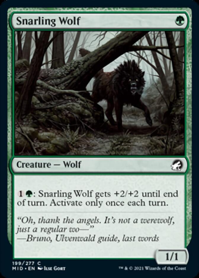 Snarling Wolf [Innistrad: Midnight Hunt] | Mega City Incorporated