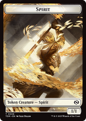 Spirit (0006) // Spirit (0007) Double-Sided Token [Tarkir: Dragonstorm Tokens] | Mega City Incorporated