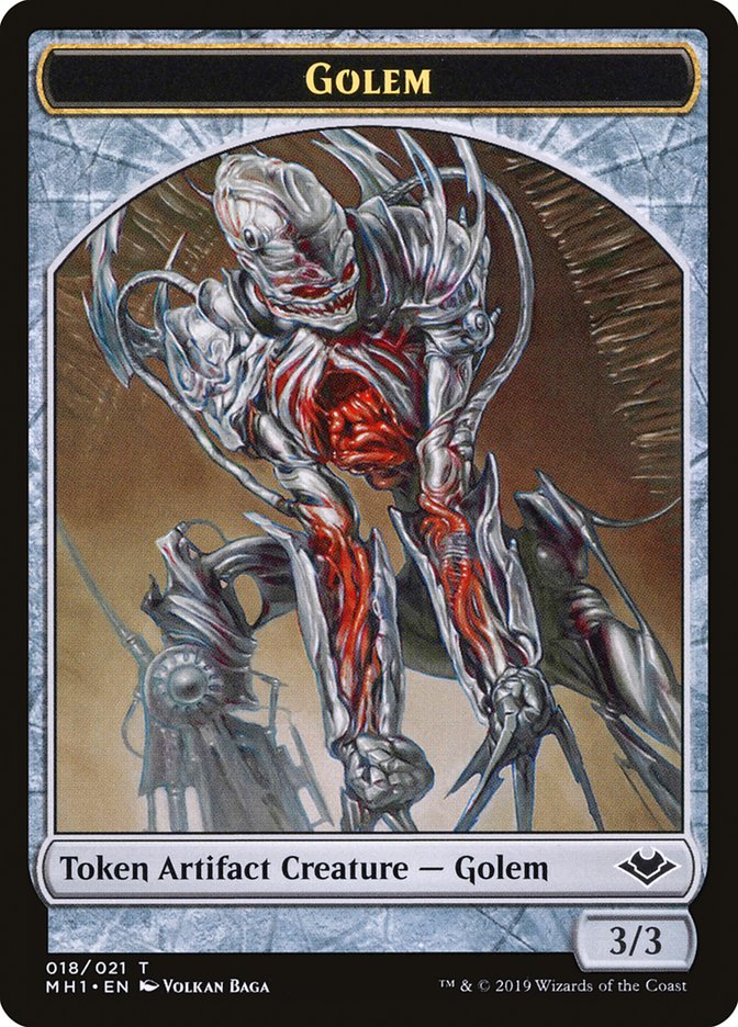 Spirit // Golem Double-Sided Token [Modern Horizons Tokens] | Mega City Incorporated