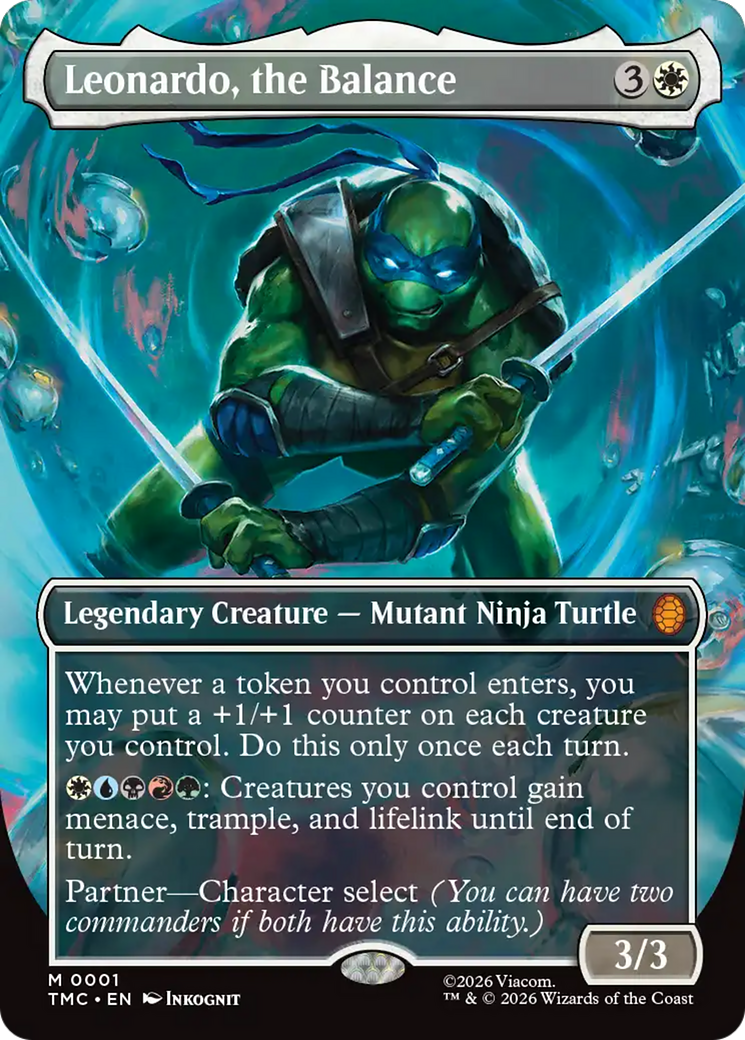 Leonardo, the Balance (Borderless) [Teenage Mutant Ninja Turtles Commander] | Mega City Incorporated