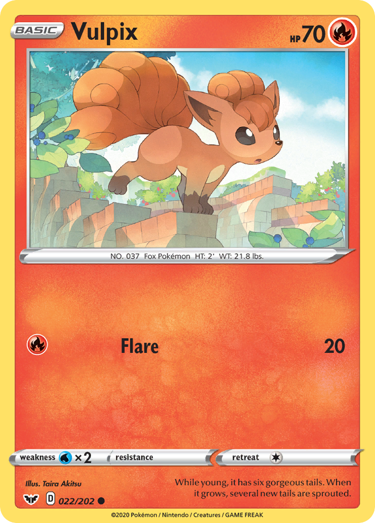 Vulpix (022/202) [Sword & Shield: Base Set] | Mega City Incorporated