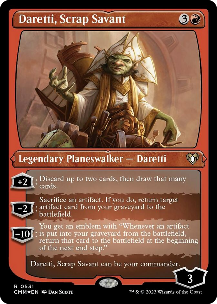 Daretti, Scrap Savant (Foil Etched) [Commander Masters] | Mega City Incorporated