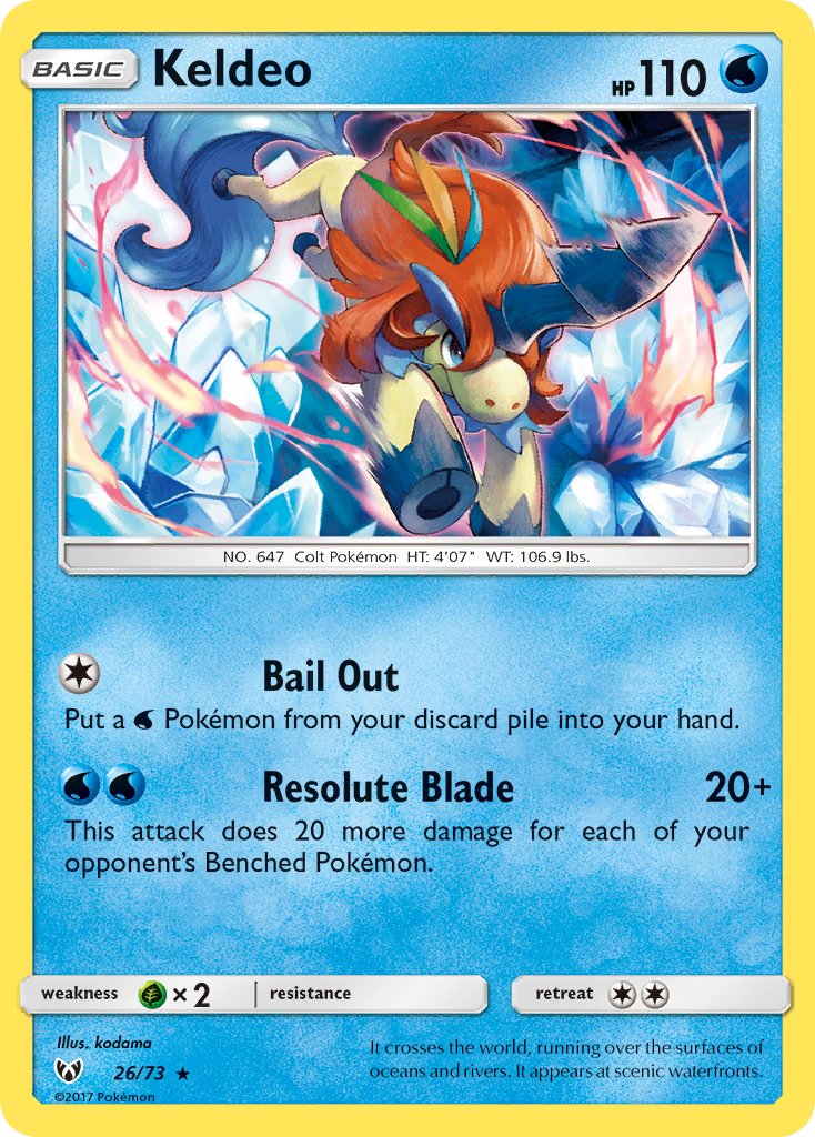 Keldeo (26/73) [Sun & Moon: Shining Legends] | Mega City Incorporated
