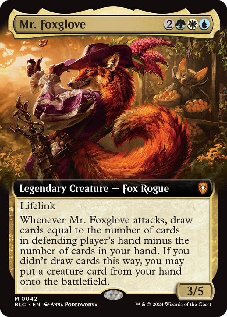 Mr. Foxglove (Extended Art) [Bloomburrow Commander] | Mega City Incorporated