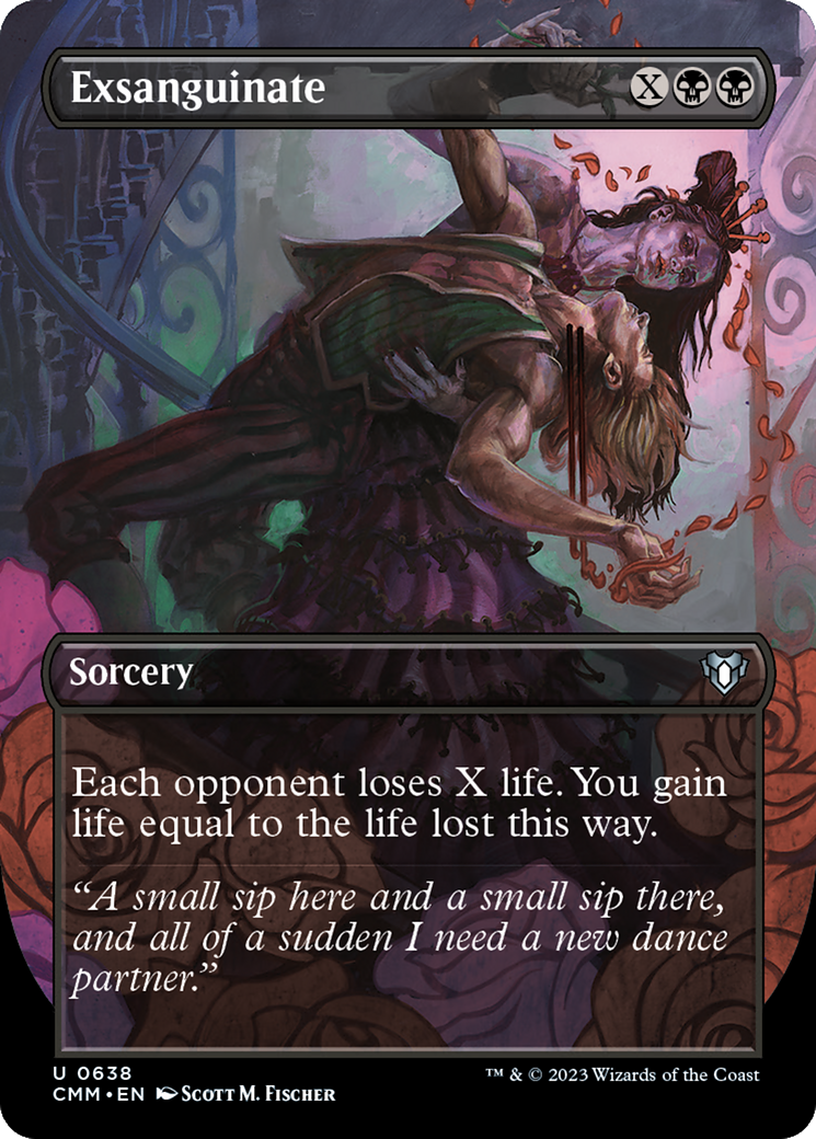 Exsanguinate (Borderless Alternate Art) [Commander Masters] | Mega City Incorporated