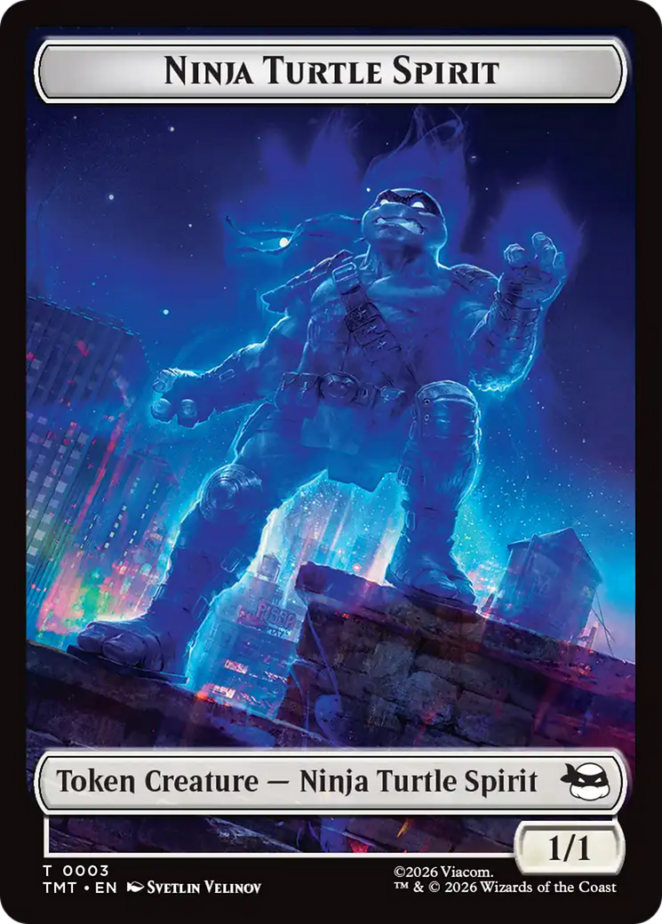 Mutant // Ninja Turtle Spirit Double-Sided Token [Teenage Mutant Ninja Turtles Tokens] | Mega City Incorporated