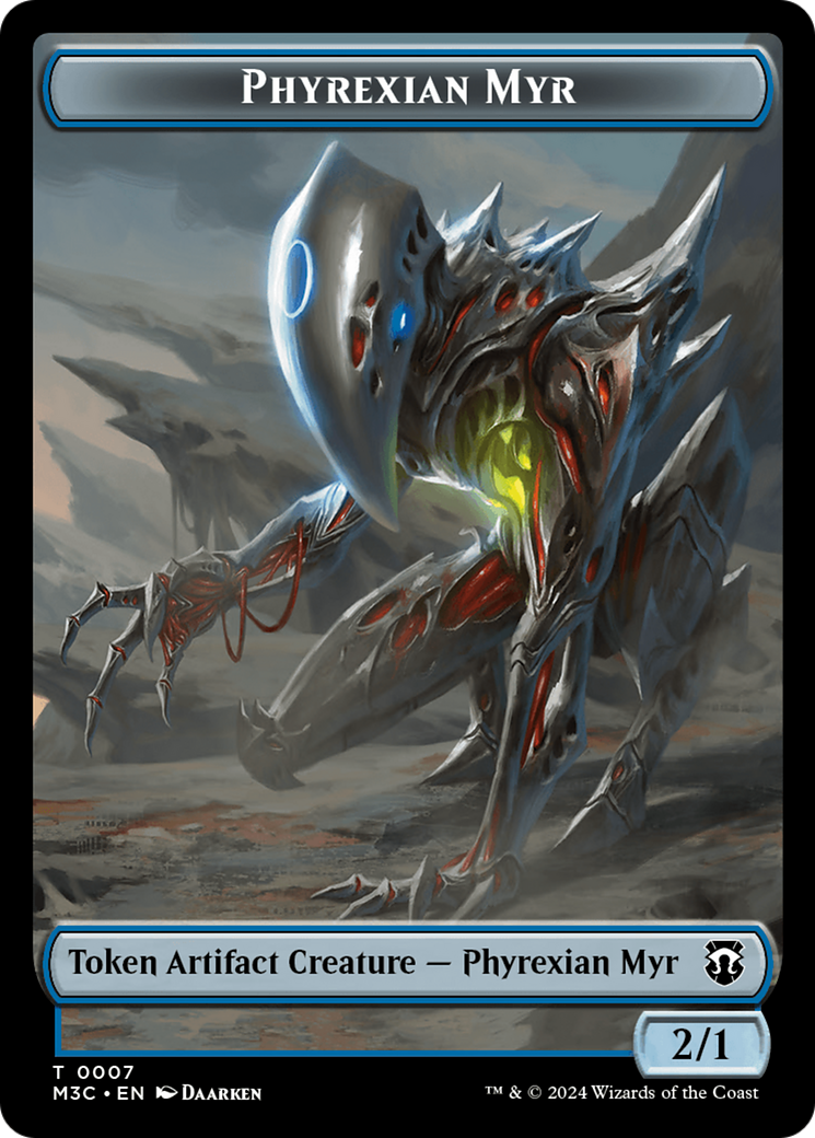 Phyrexian Myr // Servo Double-Sided Token [Modern Horizons 3 Commander Tokens] | Mega City Incorporated